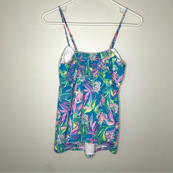 Lilly Pulitzer Cadie Cami in Formentera Turquoise Keep On Beleafing Size 0 - Picture 7 of 7